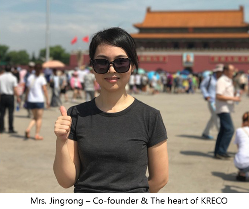 Mrs. Jingrong – Co-founder & The heart of KRECO