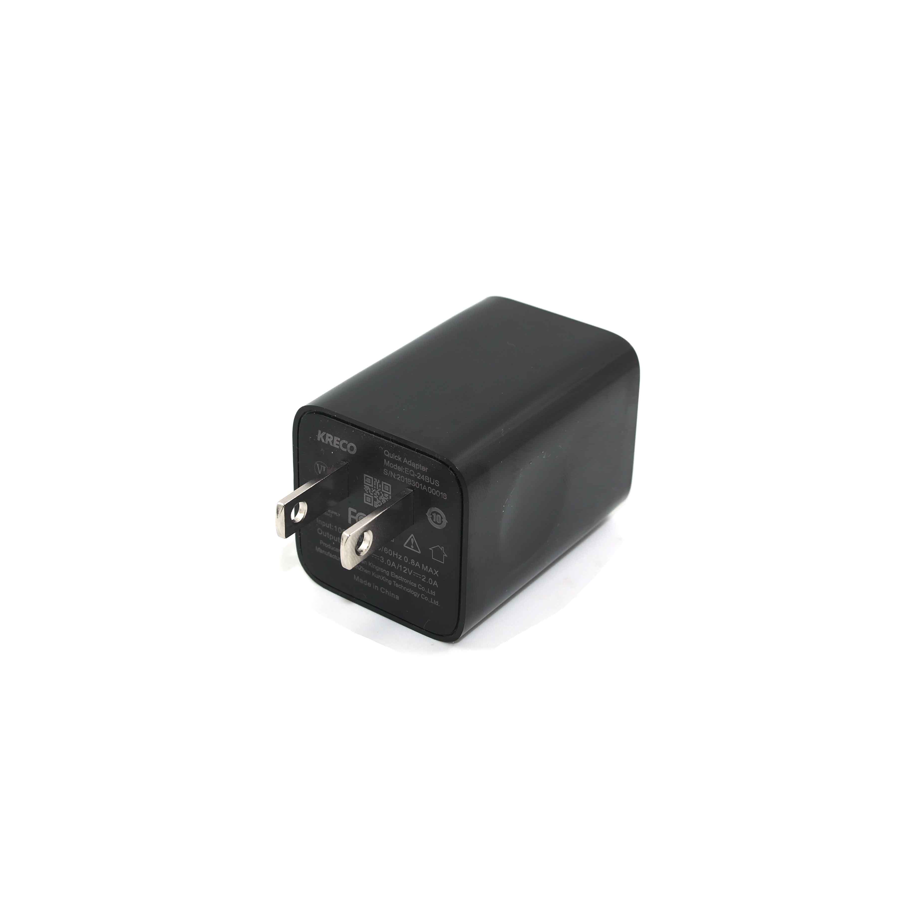 KRE-QC3.0US(B),18W QC3.0 Fast Charger