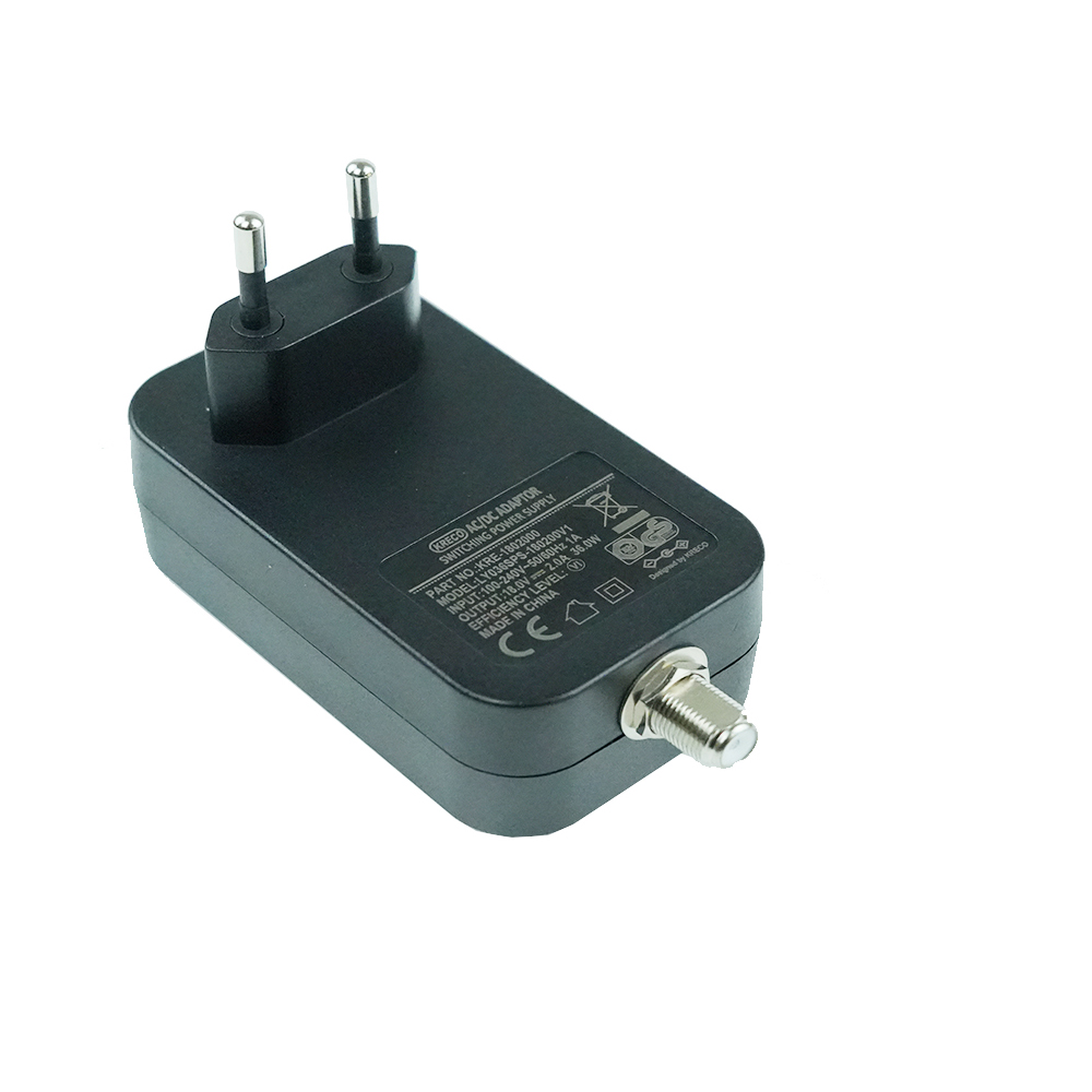 KRE-1802000,18V 2A 36W EU AC/DC Switching Adapter, F Connector